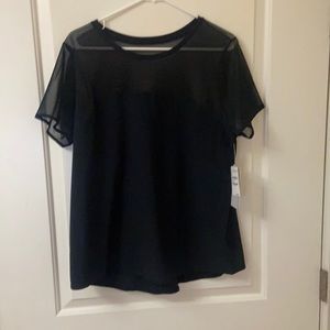 Black Shirt with mesh shoulder